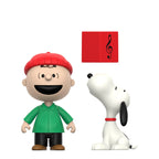 Produktbild Peanuts ReAction Actionfigurer 2-pack Charlie Brown och Snobben (Caroling) 10 cm