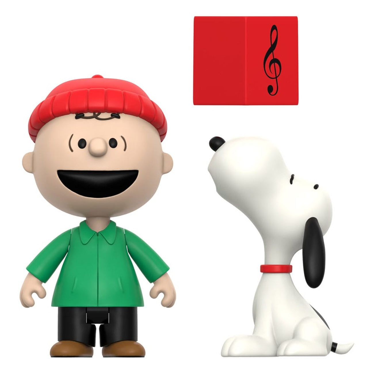 Produktbild Peanuts ReAction Actionfigurer 2-pack Charlie Brown och Snobben (Caroling) 10 cm