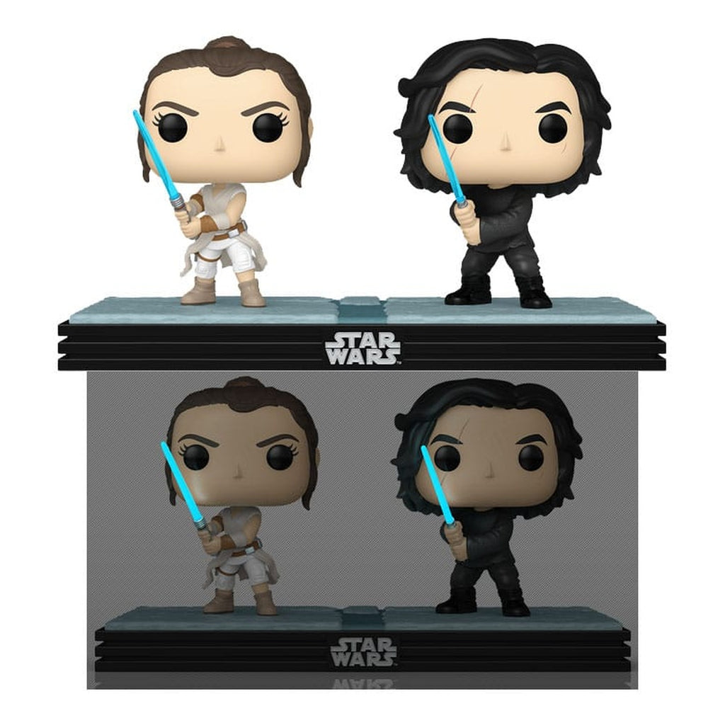 Produktbild Star Wars POP! Movie Moments Vinyl-bobbleheadfigurer dubbelpack Kylo & Rey 9 cm