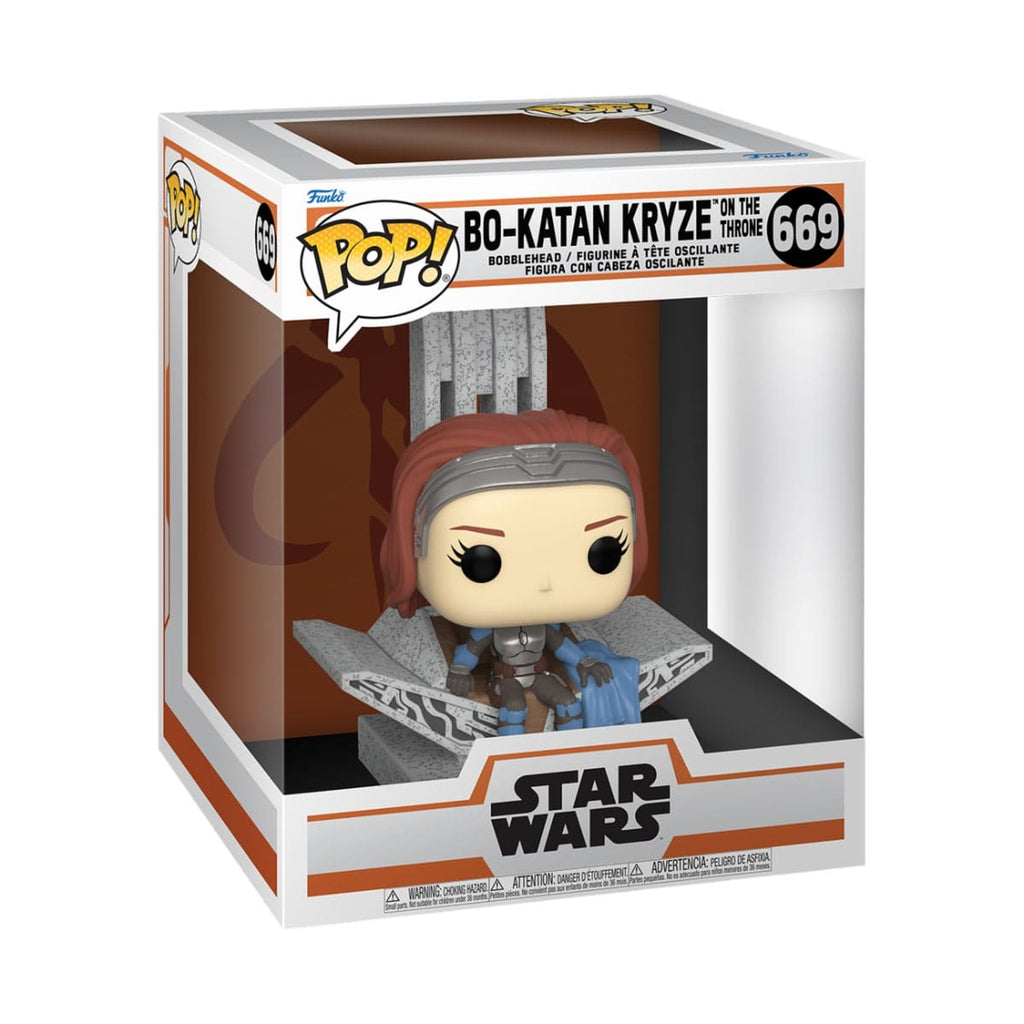 Produktbild Star Wars: The Mandalorian POP! Deluxe vinylfigur Bo-Katan med Tron 9 cm