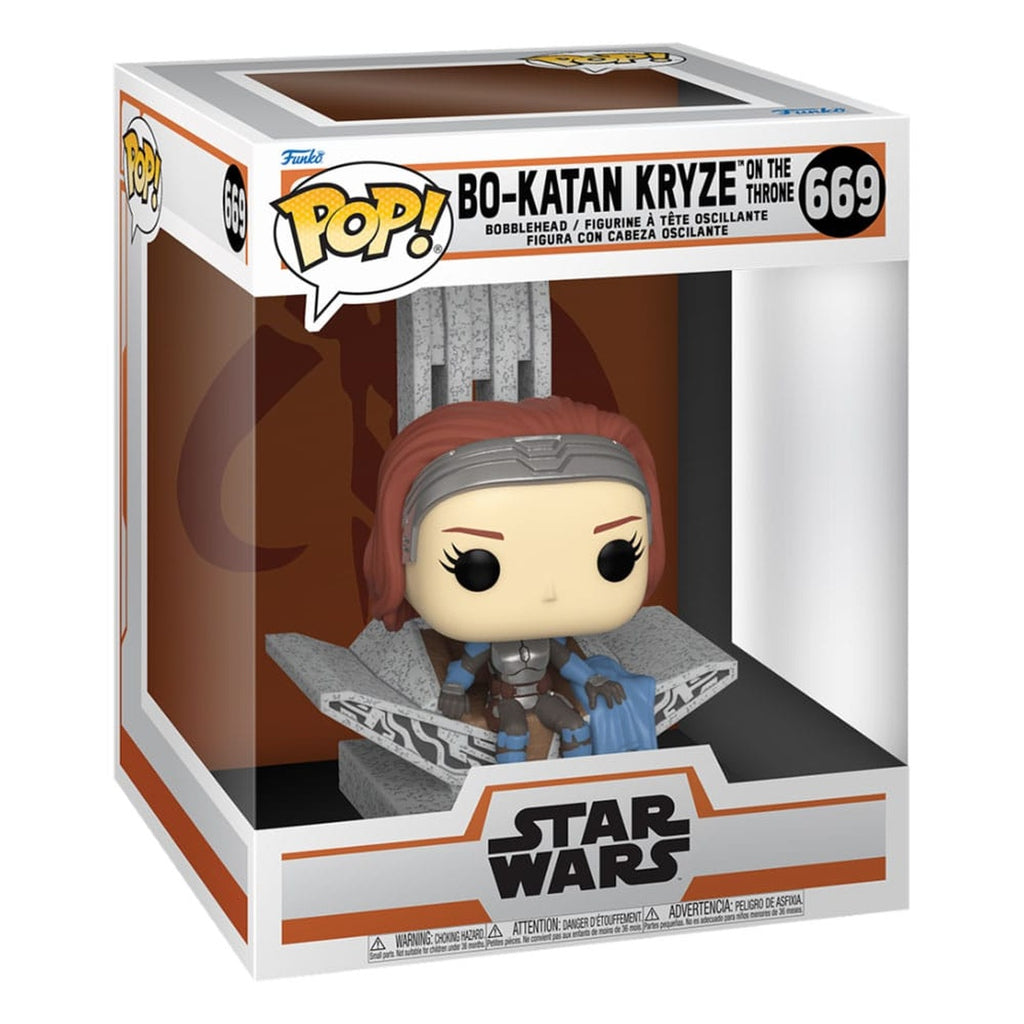 Produktbild Star Wars: The Mandalorian POP! Deluxe vinylfigur Bo-Katan med Tron 9 cm
