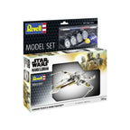 Produktbild Star Wars-modellbyggsats med bas­tillbehör 1/57 Carson Tevas X-Wing Fighter 22 cm