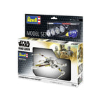 Produktbild Star Wars-modellbyggsats med bas­tillbehör 1/57 Carson Tevas X-Wing Fighter 22 cm
