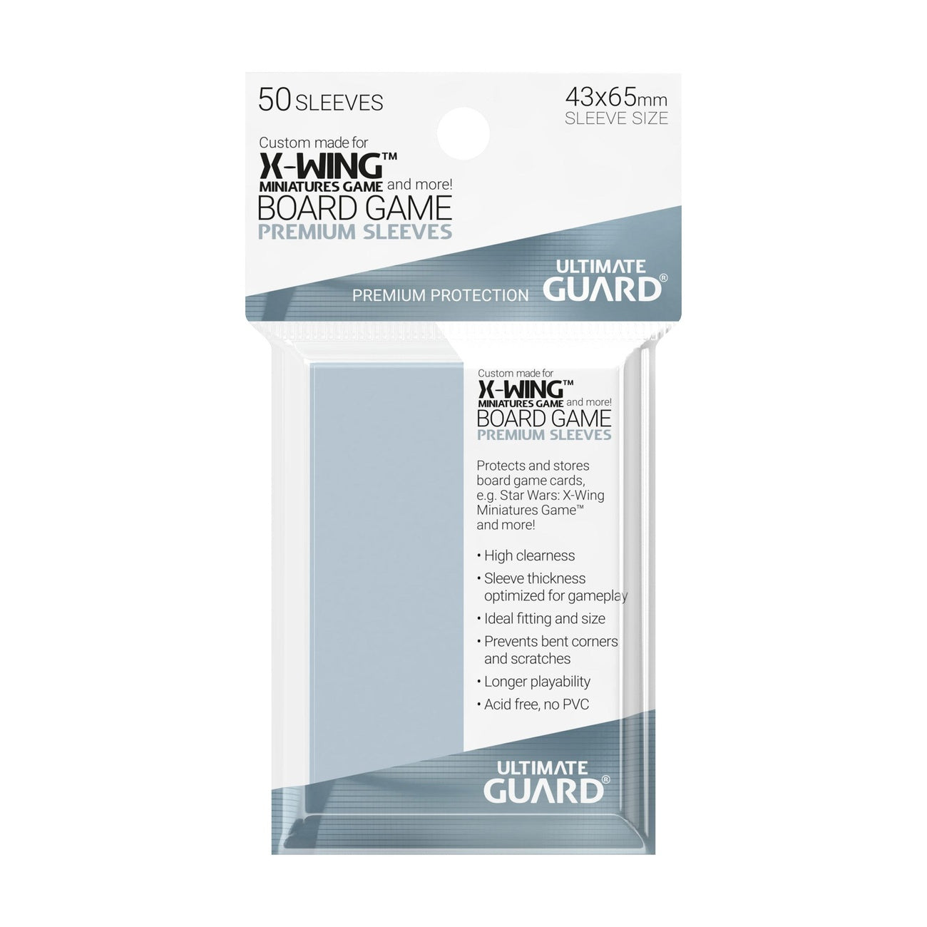 Produktbild Ultimate Guard brädspels-kortfickor (50) – X-Wing Miniatures Game