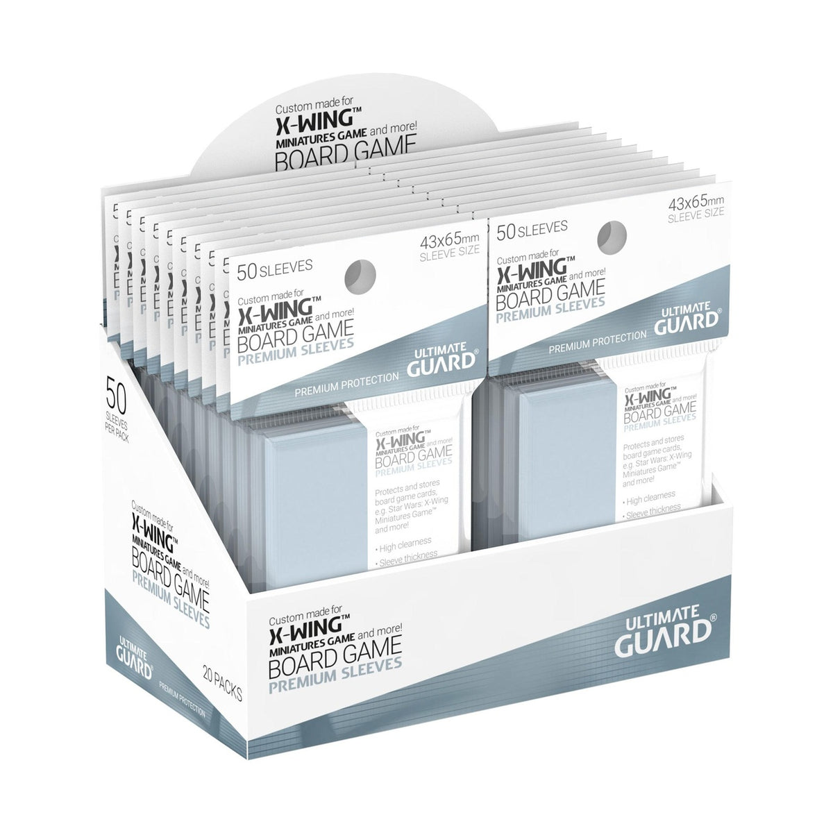 Produktbild Ultimate Guard brädspels-kortfickor (50) – X-Wing Miniatures Game