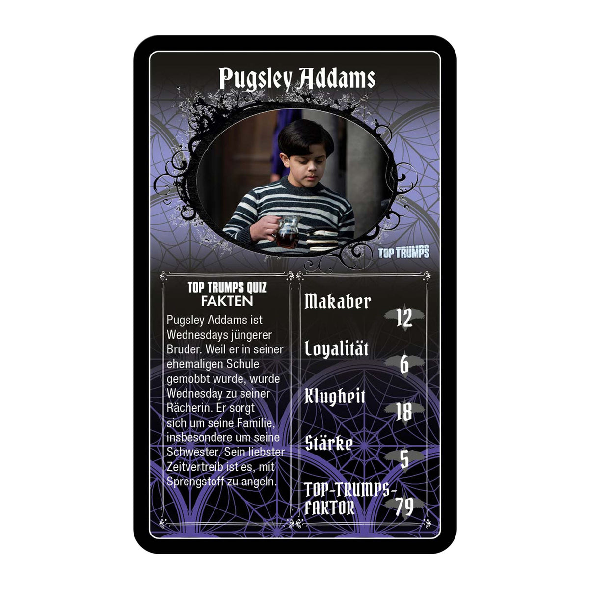 Product image Wednesday Card Game Top Trumps *German Version*