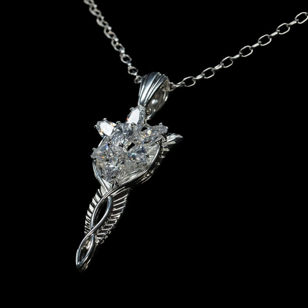 Produktbild Sagan om Ringen Arwens Aftonstjärna Hänge med kedja Replika Sterlingsilver
