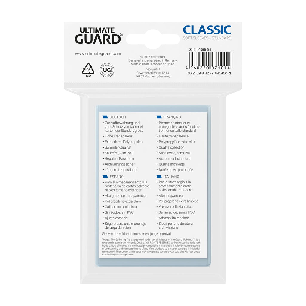 Produktbild Ultimate Guard Classic Sleeves Standardstorlek (100)