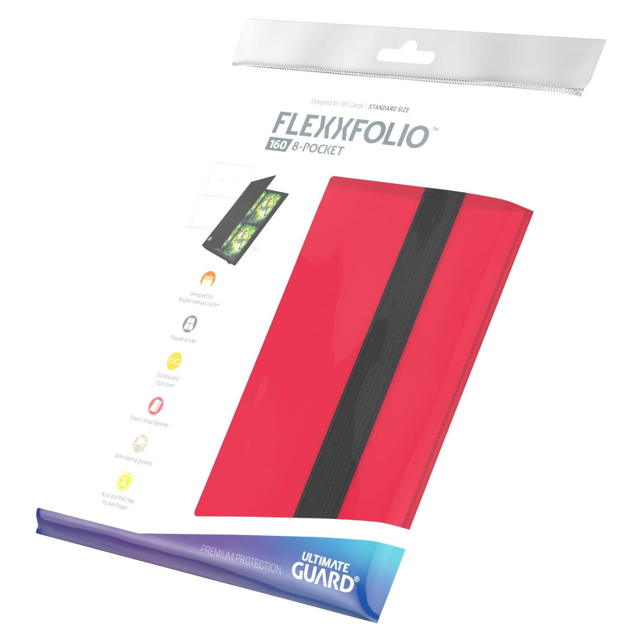 Produktbild Ultimate Guard Flexxfolio 160 med 8 fickor - Röd