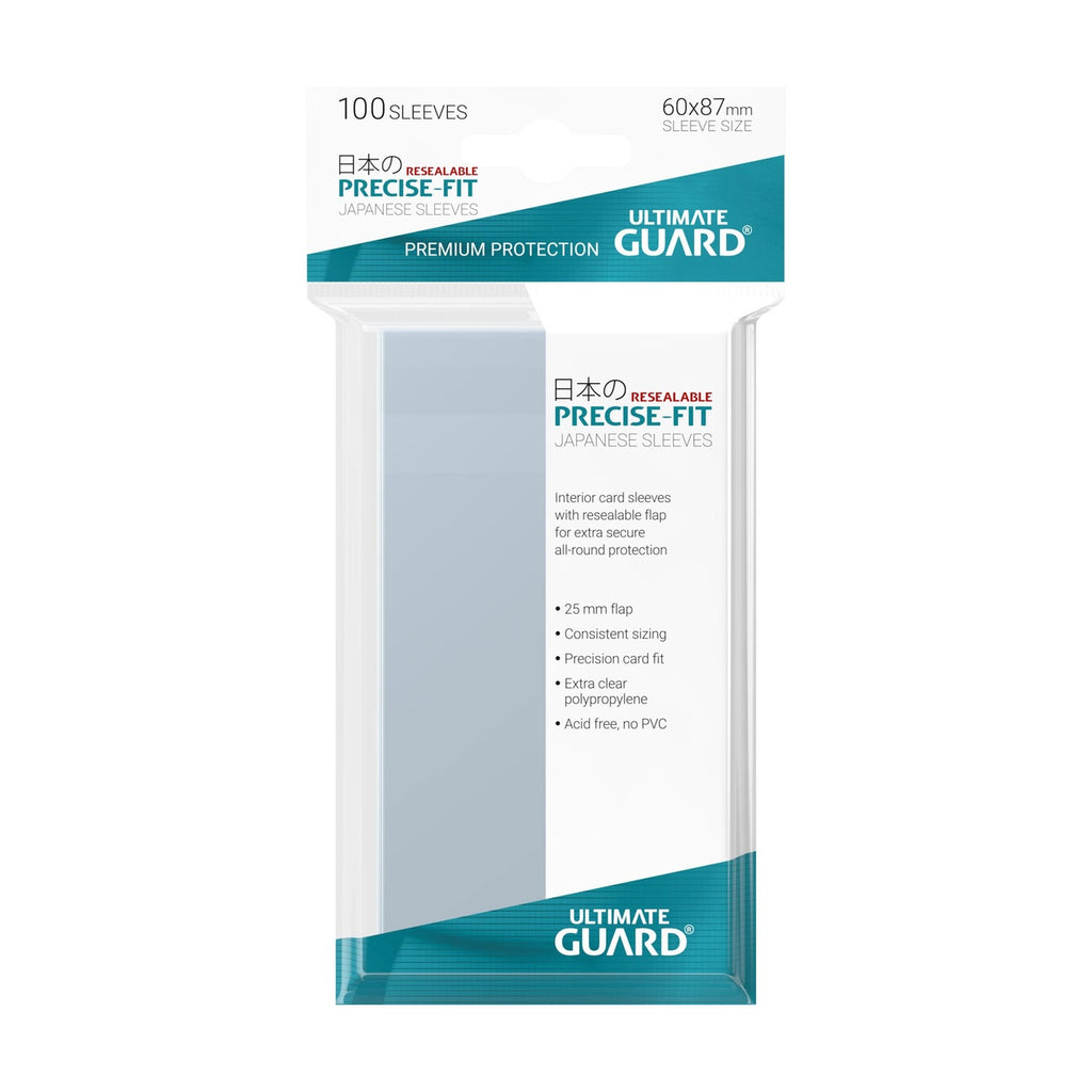 Produktbild Ultimate Guard Precise-Fit Sleeves Japansk Storlek (100) - Återförslutningsbara