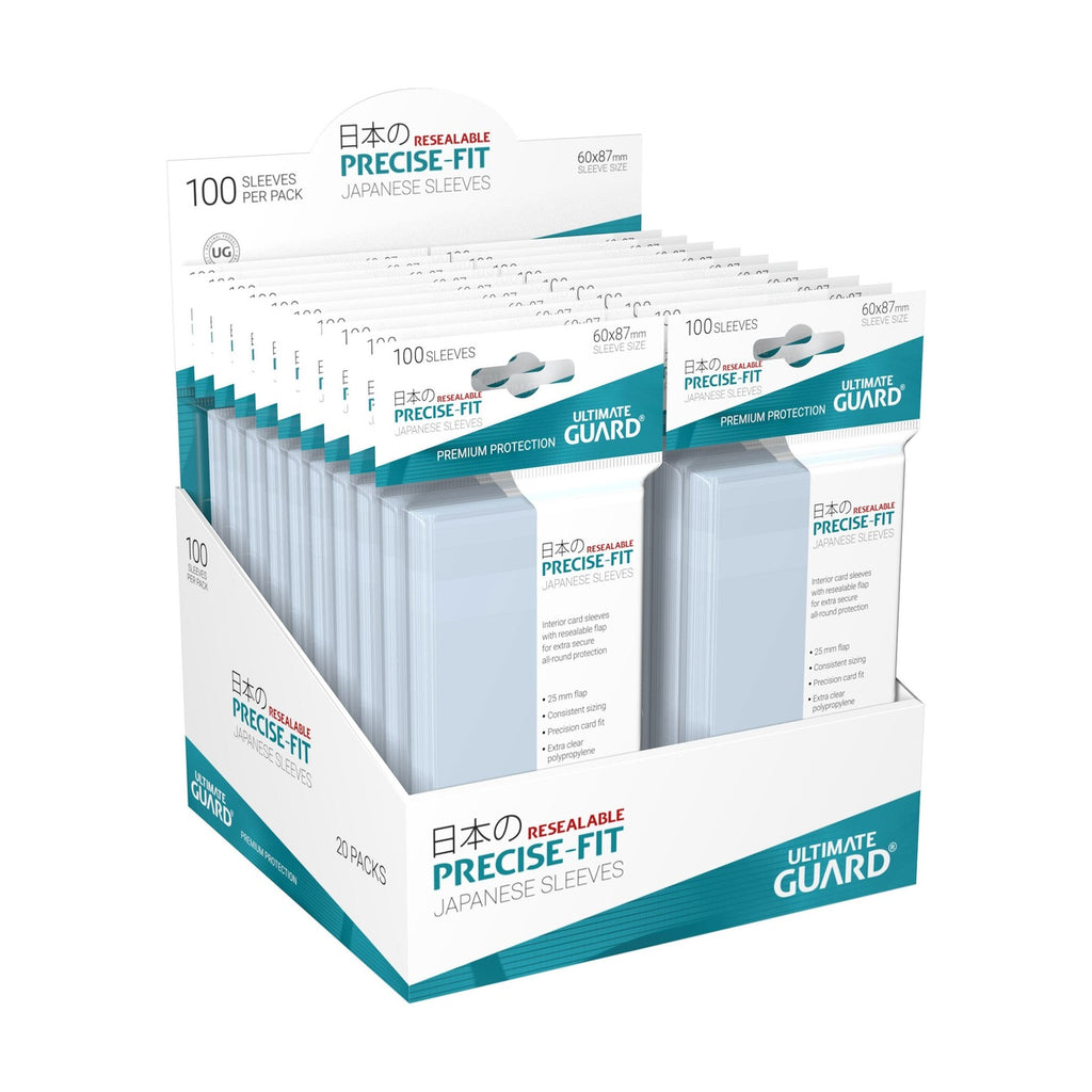 Produktbild Ultimate Guard Precise-Fit Sleeves Japansk Storlek (100) - Återförslutningsbara