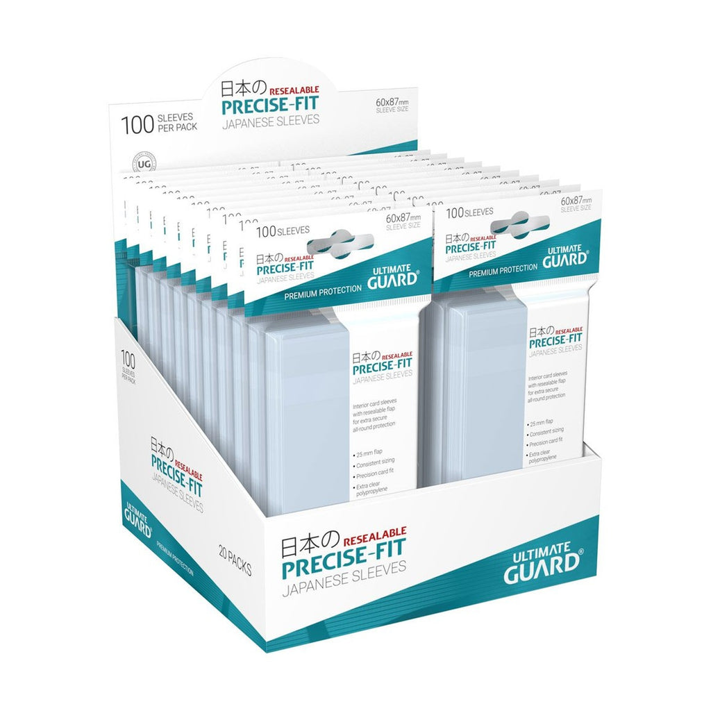 Produktbild Ultimate Guard Precise-Fit Sleeves Japansk Storlek (100) - Återförslutningsbara