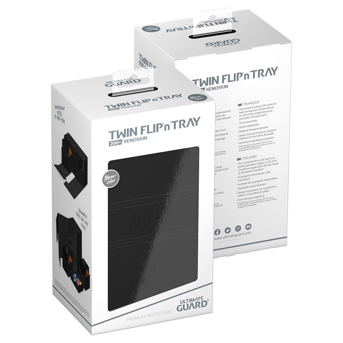 Produktbild Ultimate Guard Twin Flip'n'Tray 200+ Xenoskin - Svart