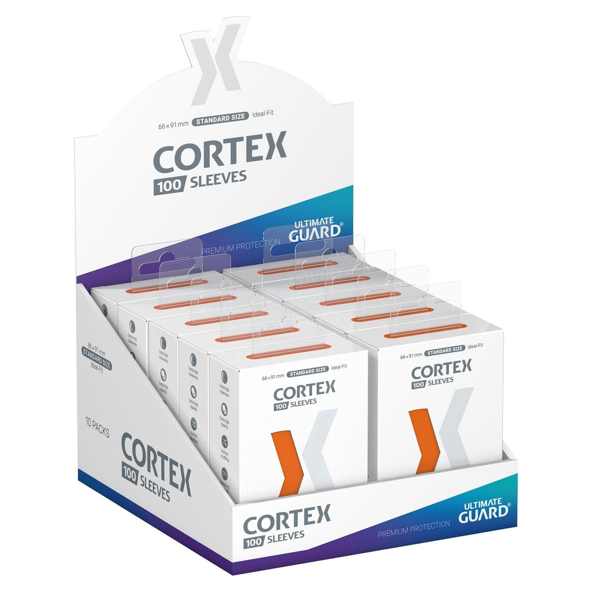 Produktbild Ultimate Guard Cortex Sleeves Standardstorlek (100) - Orange