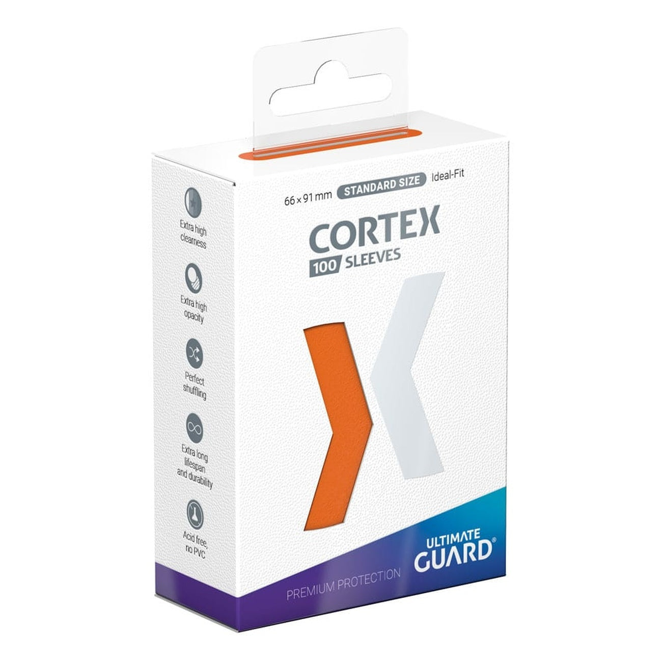 Produktbild Ultimate Guard Cortex Sleeves Standardstorlek (100) - Orange