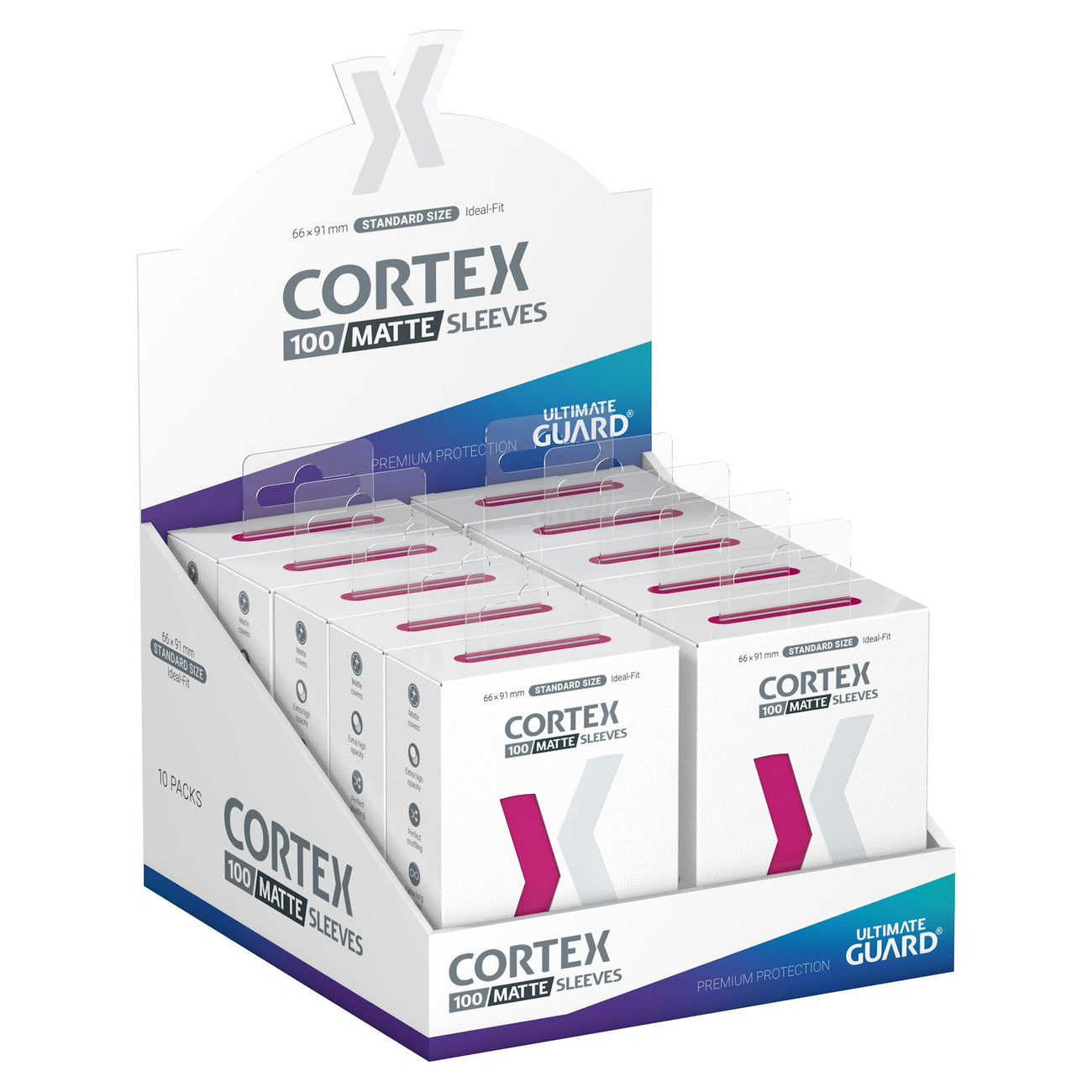 Produktbild Ultimate Guard Cortex Sleeves Matta Standard Size (100) - Rosa