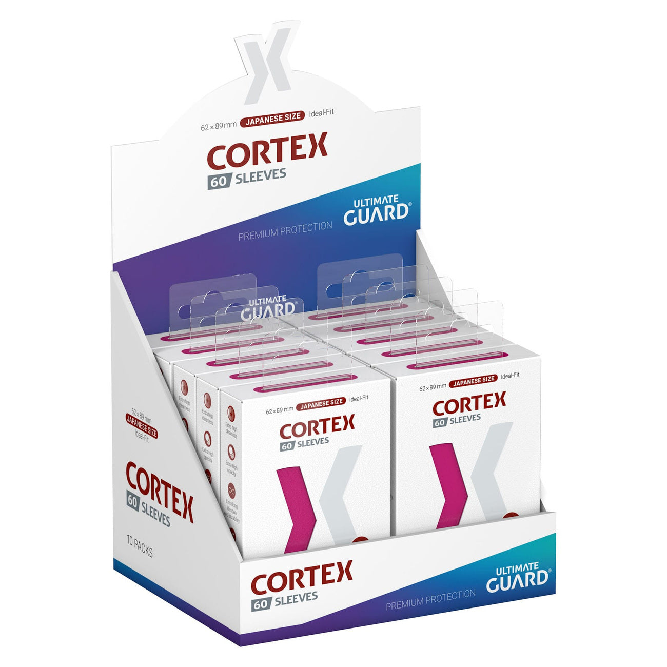 Produktbild Ultimate Guard Cortex Sleeves japansk storlek (60) - Rosa