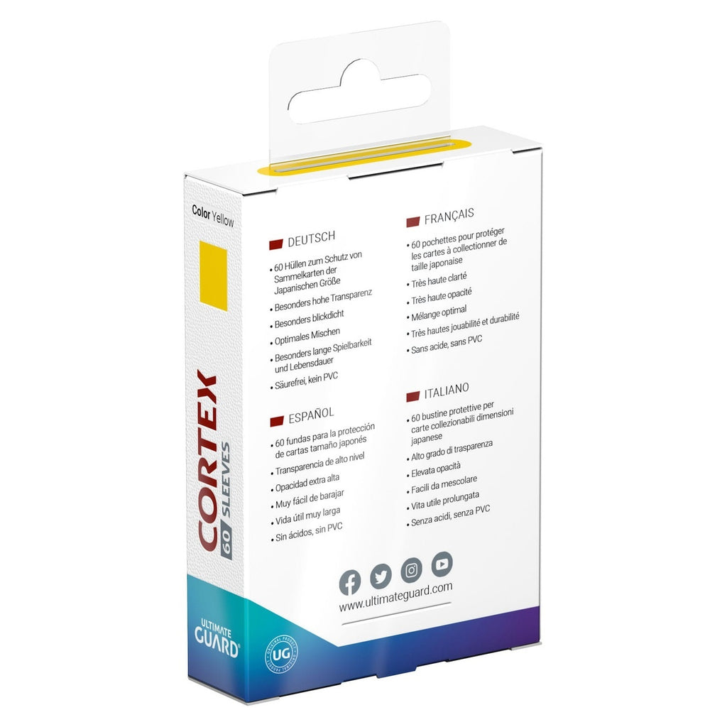 Produktbild Ultimate Guard Cortex Sleeves Japansk Storlek (60) - Gul