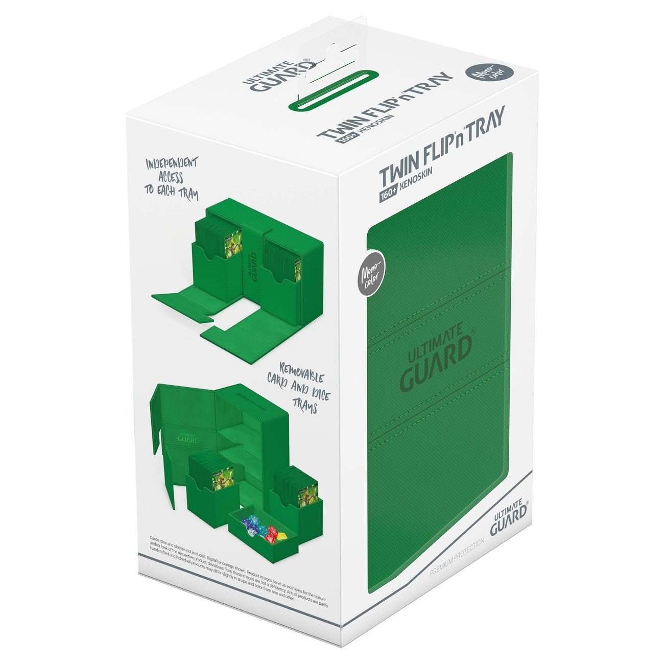 Produktbild Ultimate Guard Twin Flip'n'Tray 160+ Xenoskin – grön