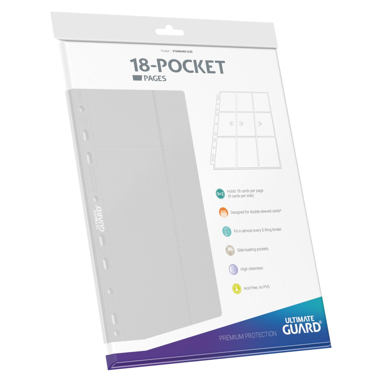 Produktbild Ultimate Guard 18-fickors Sidor Sidladdade (10) - Vit