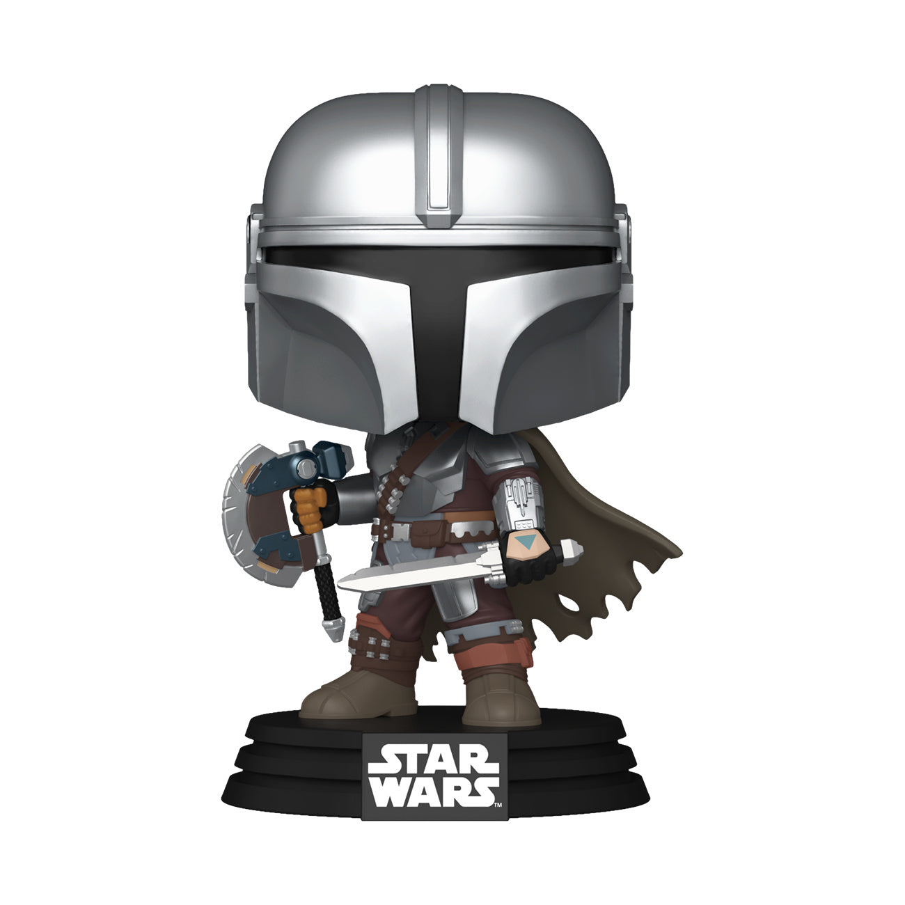Produktbild Mando (Dual Wield) Funko Pop bobblehead-figur – Star Wars: The Mandalorian & Grogu