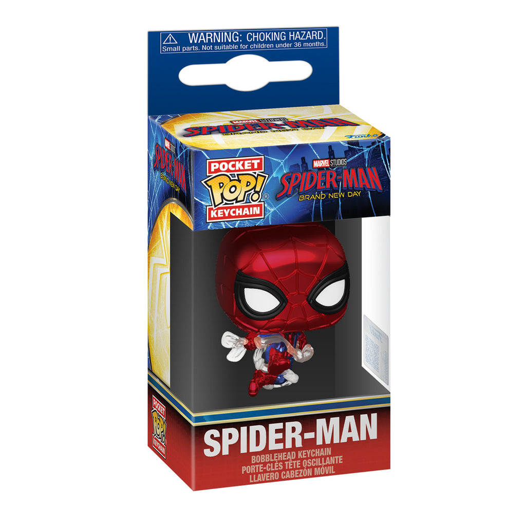Produktbild Spider-Man: Brand New Day - Metallisk Funko Pop-nyckelring