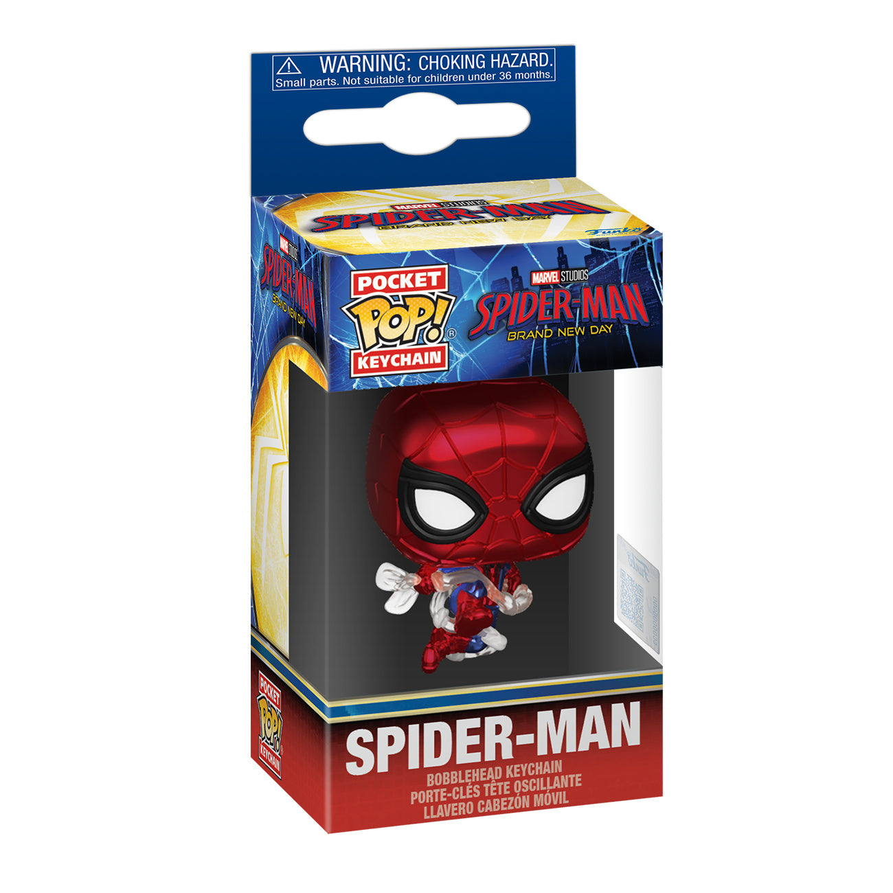 Produktbild Spider-Man: Brand New Day - Metallisk Funko Pop-nyckelring