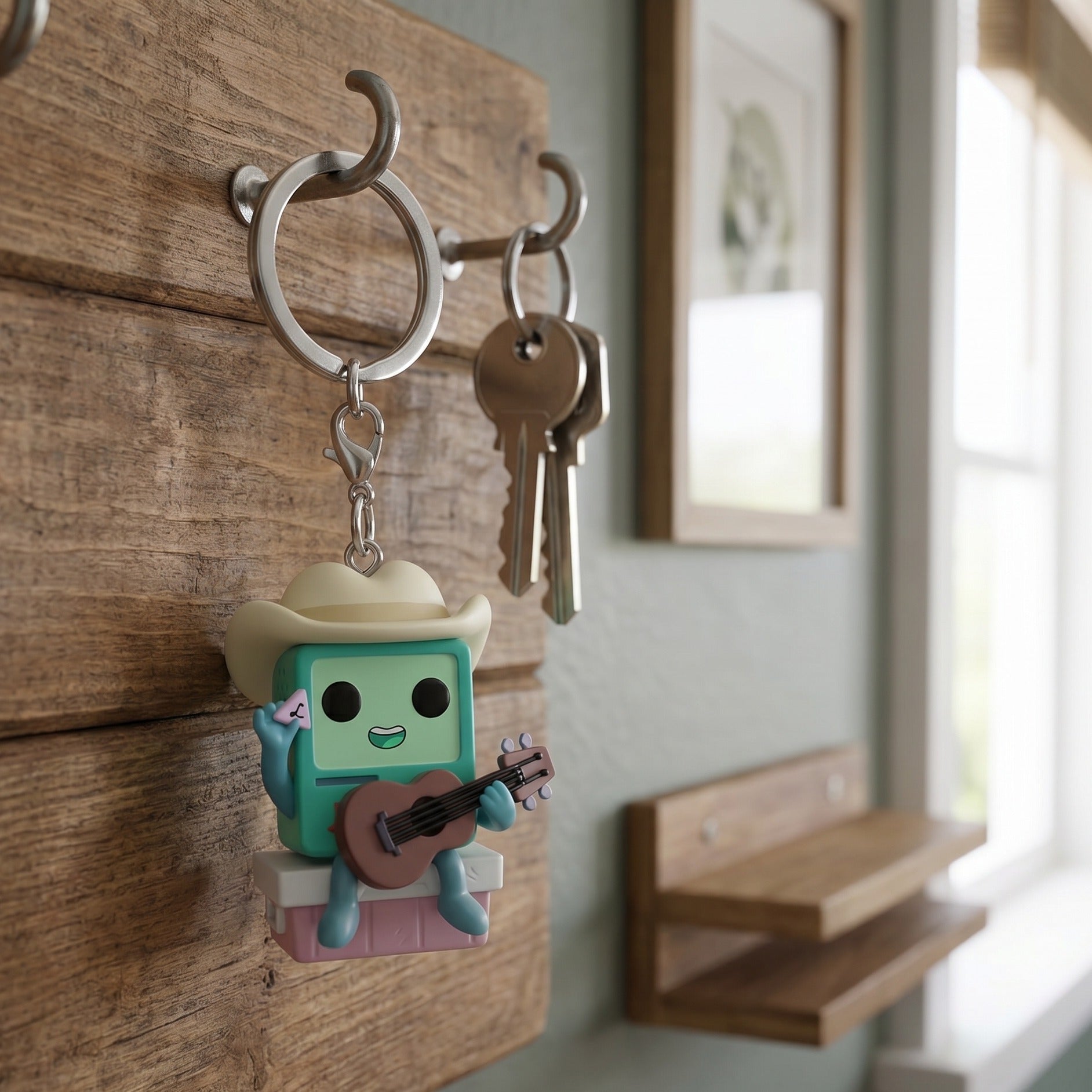 Produktbild Adventure Time - Cowboy BMO med gitarr Funko Pop nyckelring