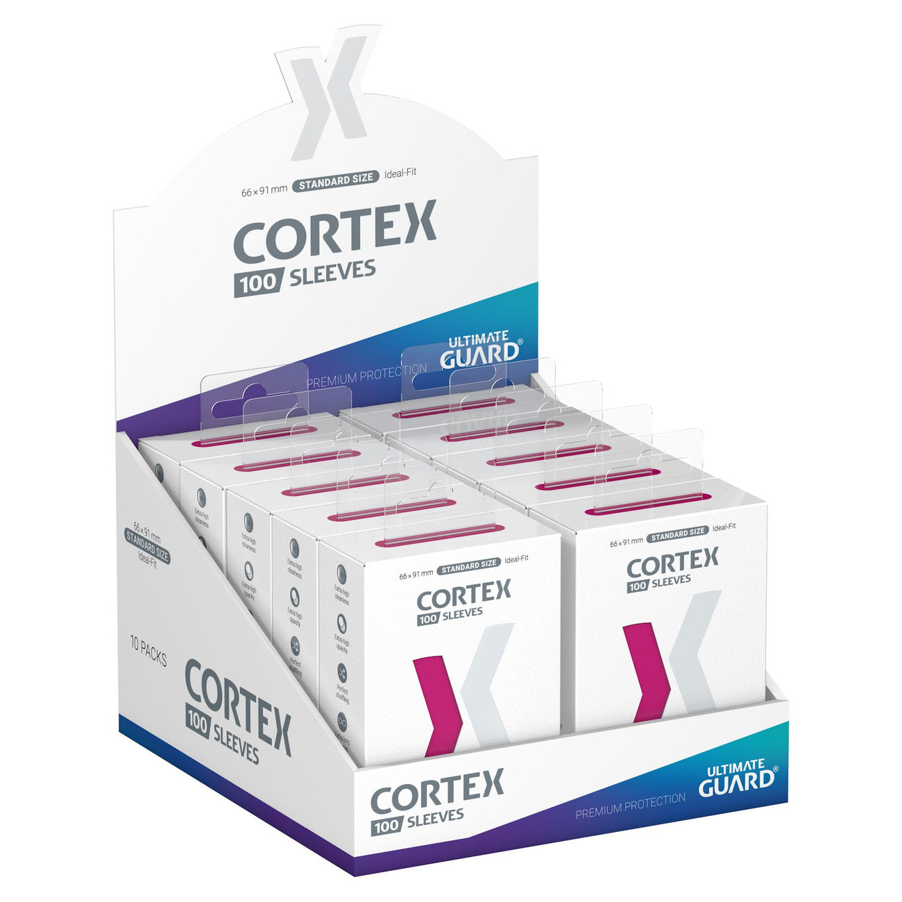 Produktbild Ultimate Guard Cortex Sleeves Standardstorlek (100) - Rosa