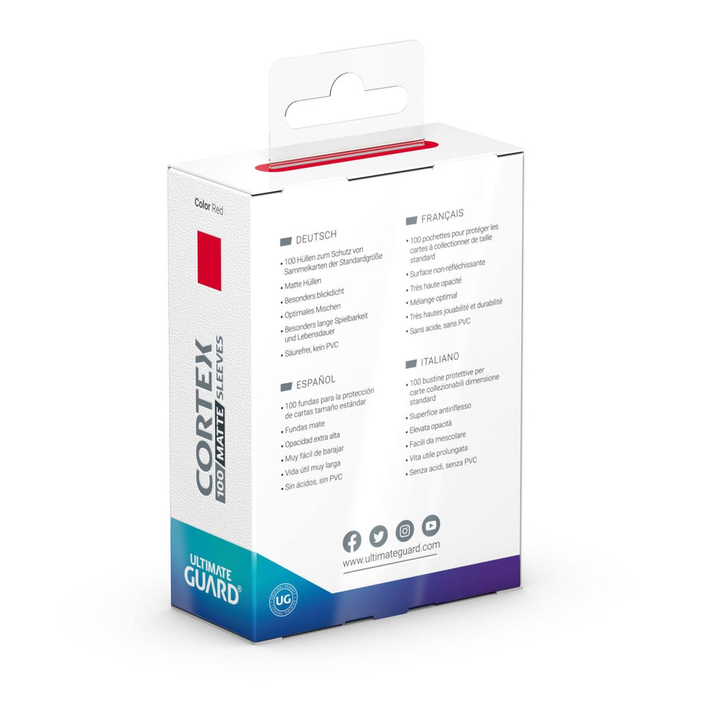 Produktbild Ultimate Guard Cortex Sleeves Mat Standard Size (100) - Röd