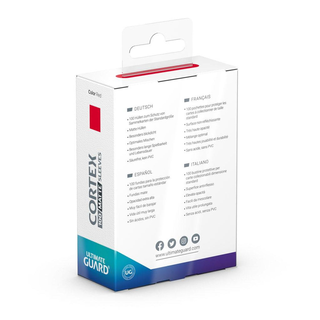 Produktbild Ultimate Guard Cortex Sleeves Mat Standard Size (100) - Röd