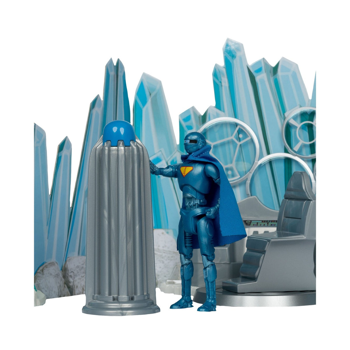 Produktbild Superman (2025) DC Direct lekset Fortress of Solitude med Superman-robot