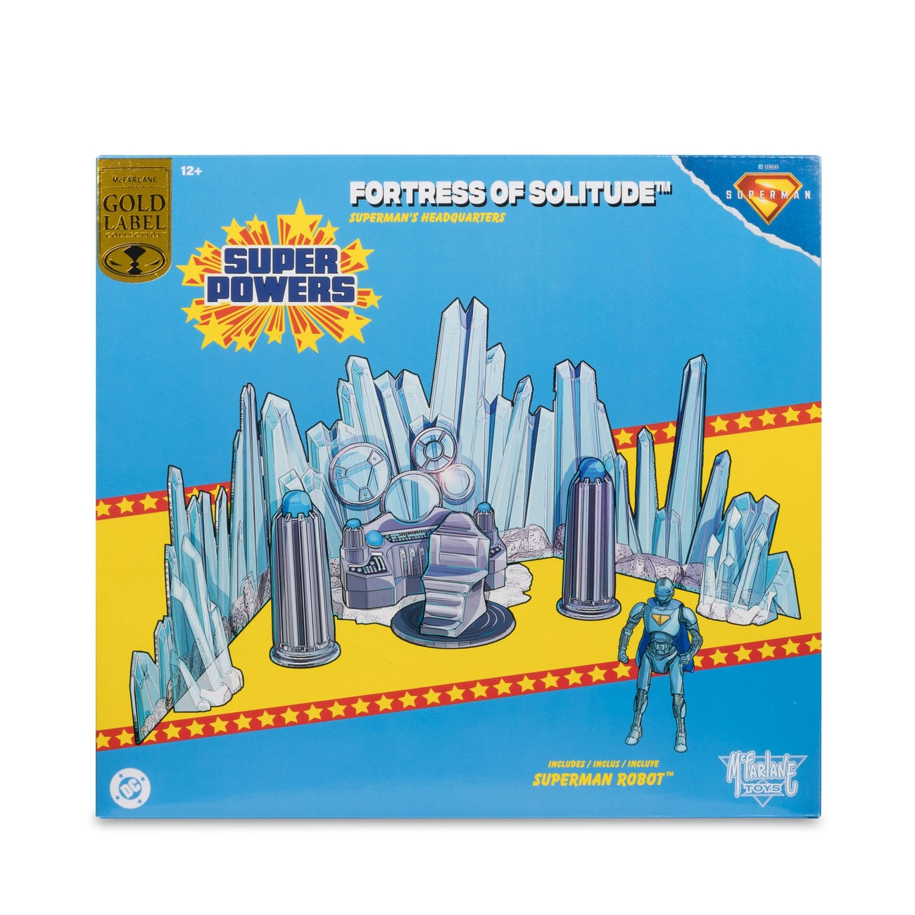 Produktbild Superman (2025) DC Direct lekset Fortress of Solitude med Superman-robot