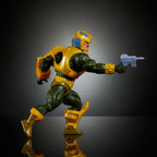 Produktbild Masters of the Universe x Transformers actionfigur Bumblebee Armor Man-At-Arms heo Europeisk Exclusive 14 cm