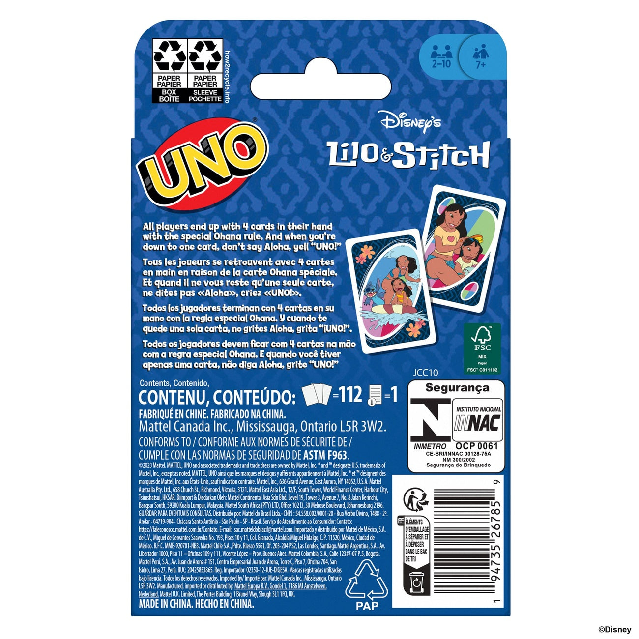 Produktbild Lilo & Stitch Kortspel UNO