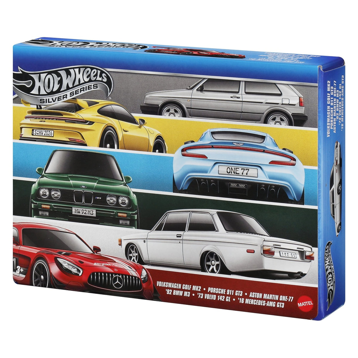 Produktbild Hot Wheels Silver Series Die-Cast-fordon 6-pack 1/64 Euro Style