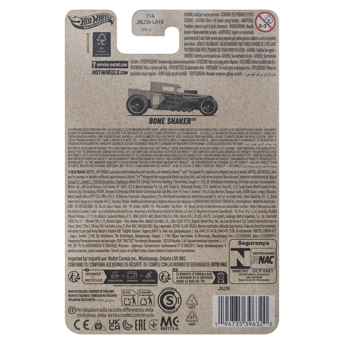 Produktbild Masters of the Universe Silver Series Die-Cast-fordon 1/64 Bone Shaker
