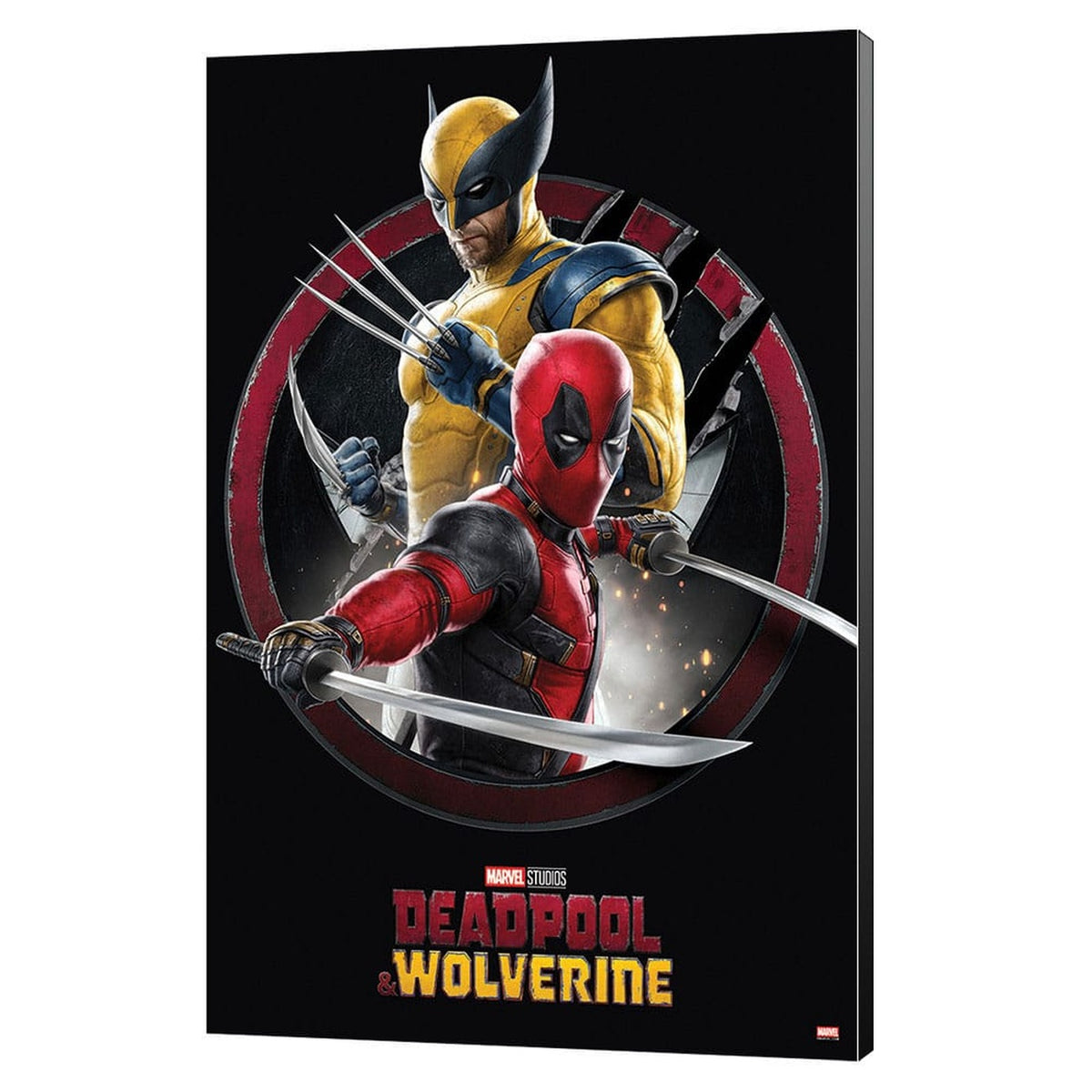 Produktbild Marvel Trätryck Deadpool & Wolverine 01 Action 35 x 50 cm