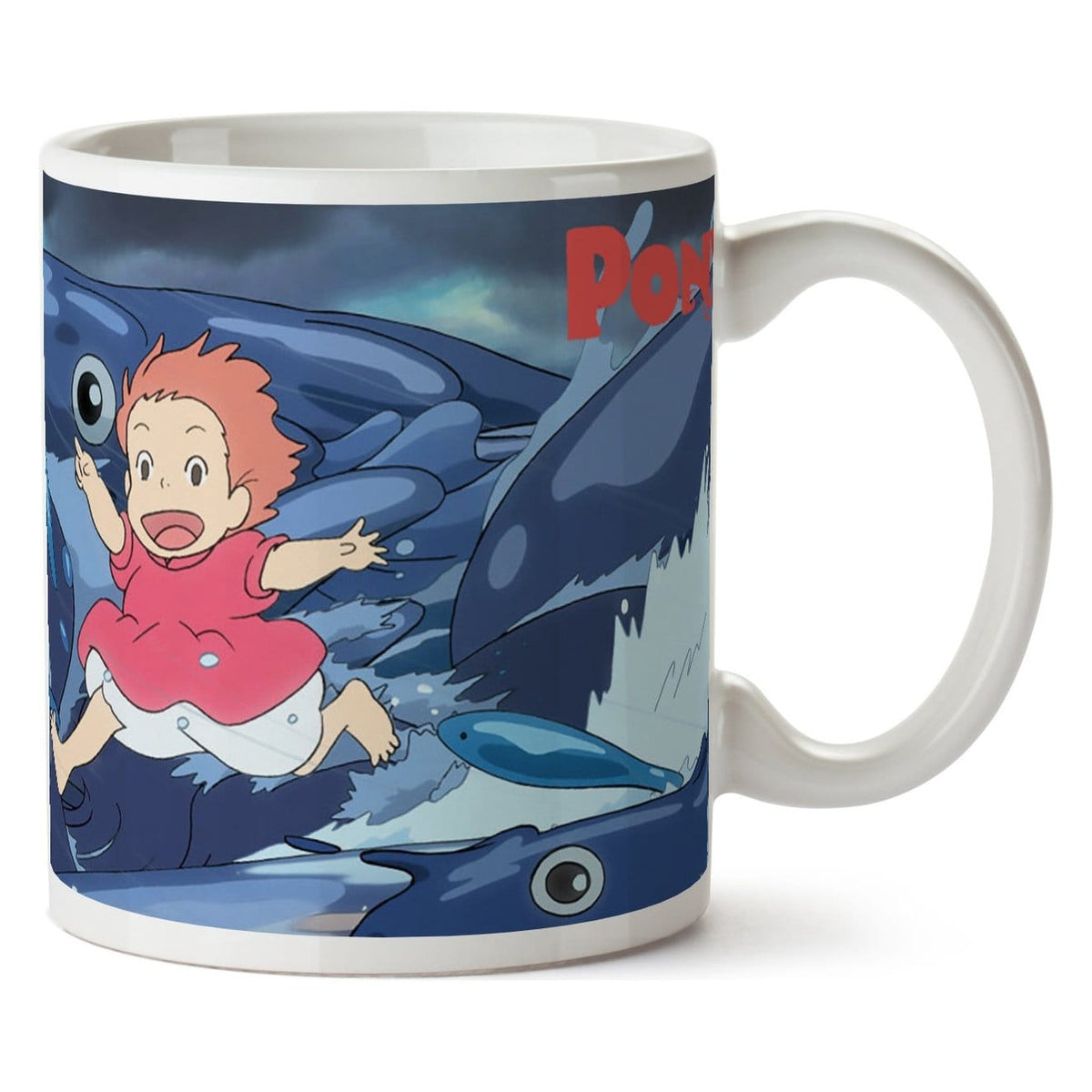 Produktbild Ponyo på klippan vid havet Mugg Waves