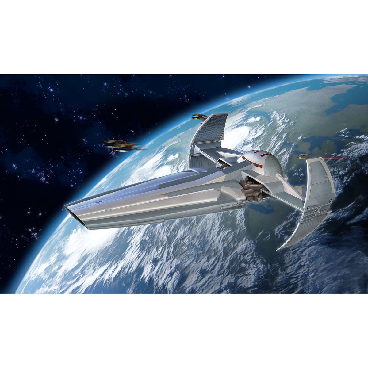 Produktbild Star Wars Episod I modellbyggsats presentset 1/120 Darth Mauls Sith Infiltrator 22 cm