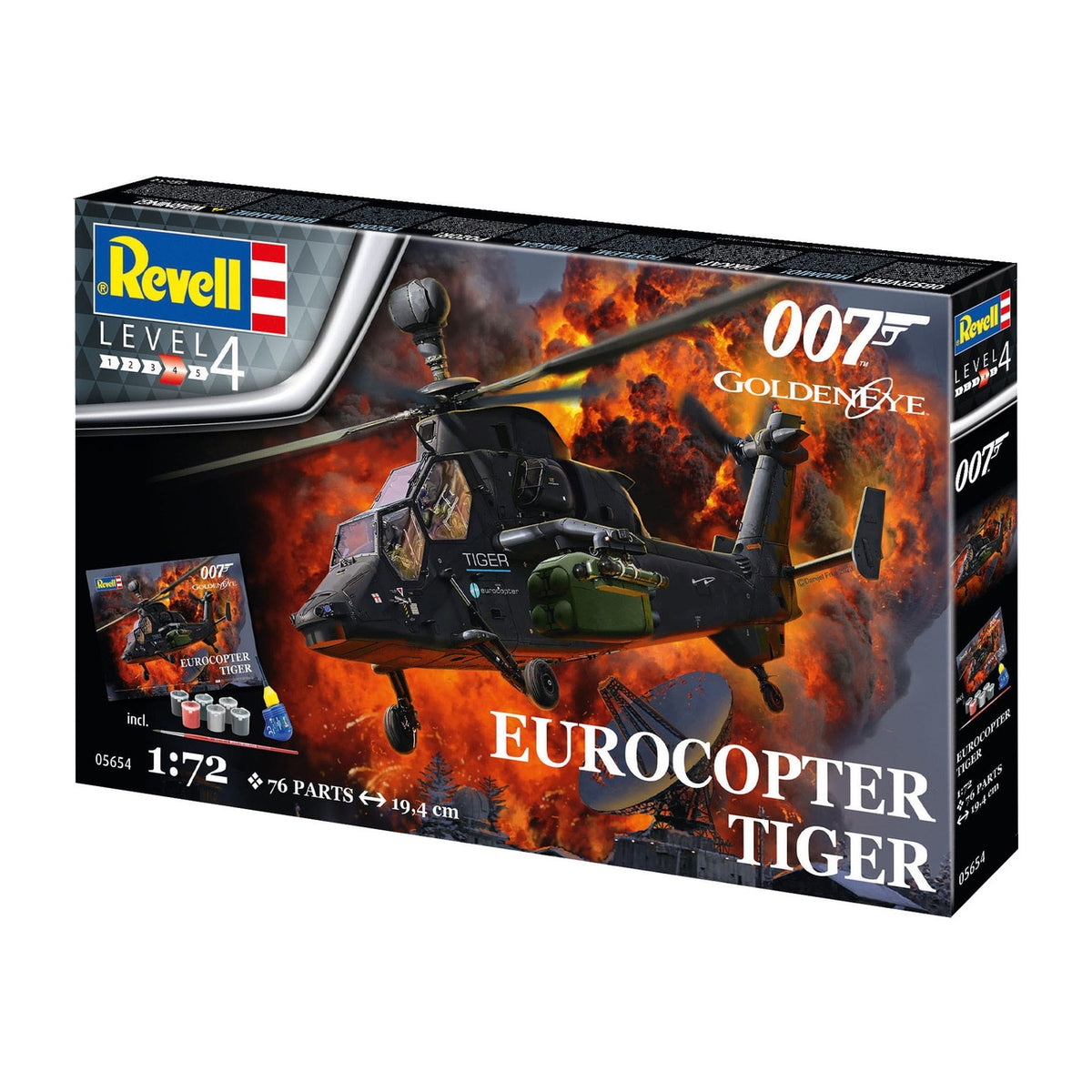 Produktbild James Bond Modellbyggsats Presentset 1/72 Eurocopter Tiger (GoldenEye)
