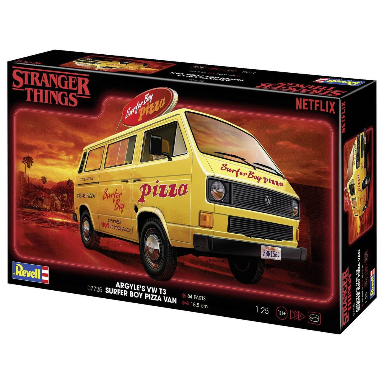 Produktbild Stranger Things Byggsats 1/25 VW T3 Buss Surfer Boy 19 cm