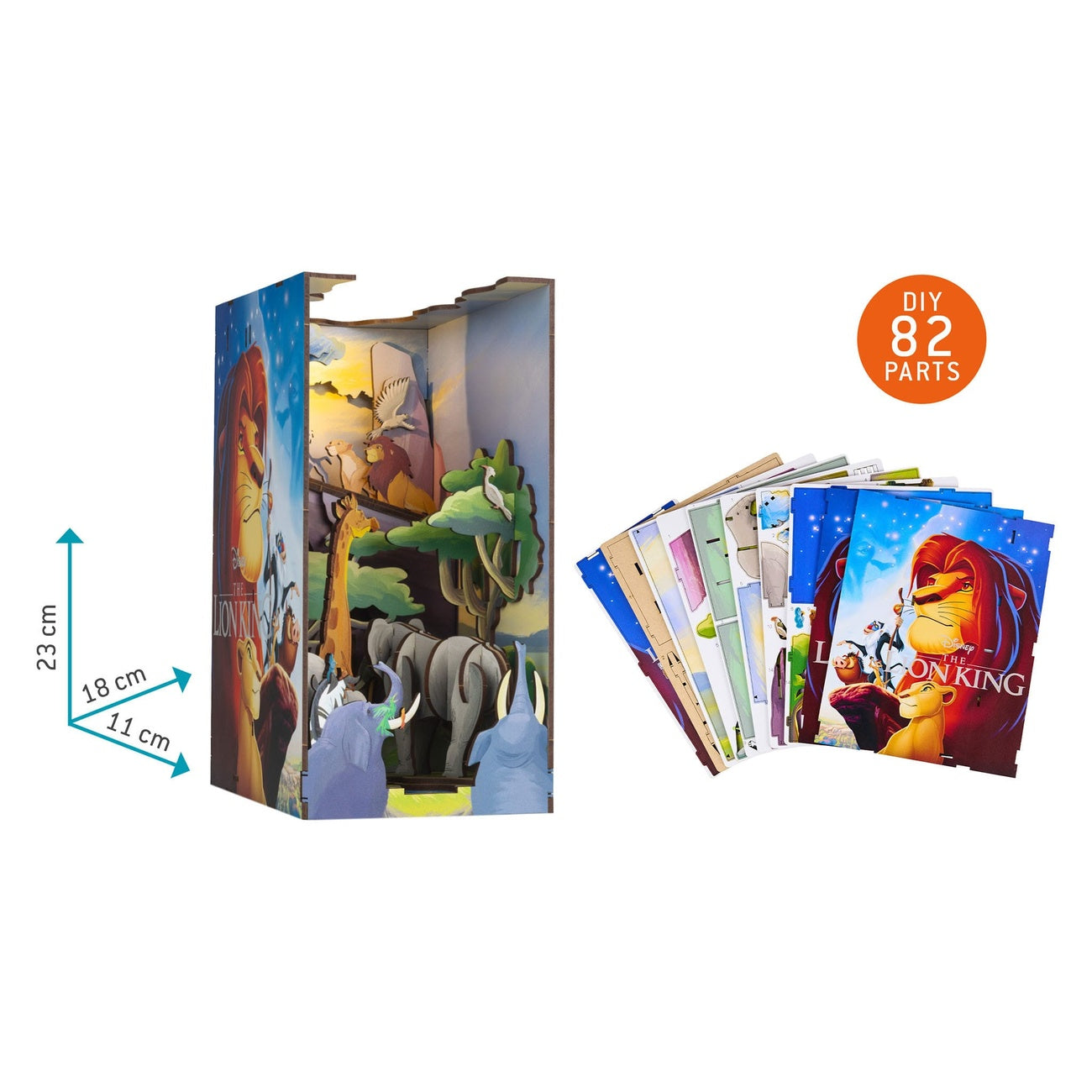 Produktbild Disney Tiny Adventures Book Nook mini-diorama Lejonkungen 23 cm