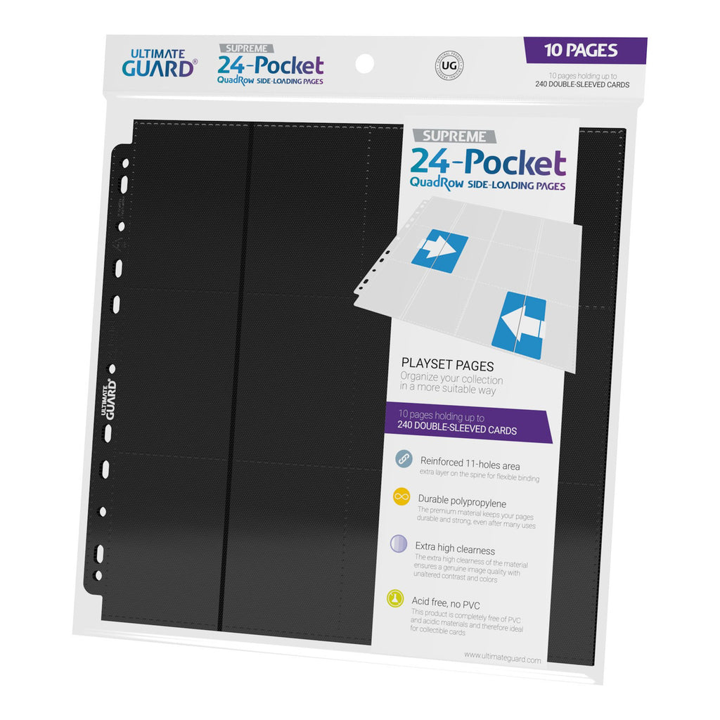 Produktbild Ultimate Guard 24-fickors QuadRow-sidor Side-Loading (10) - Svart