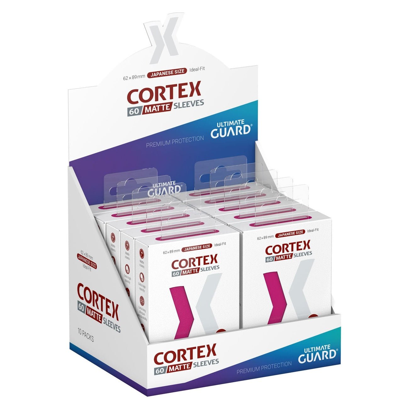 Produktbild Ultimate Guard Cortex Sleeves Matta Japanese Size (60) - Rosa