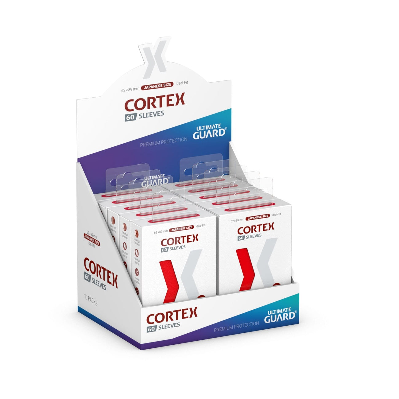 Produktbild Ultimate Guard Cortex Sleeves Japansk Storlek (60) - Röd