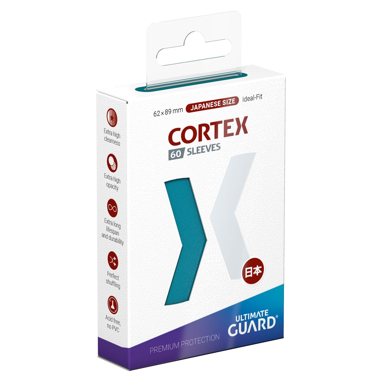 Produktbild Ultimate Guard Cortex Sleeves japansk storlek (60) - Petrol