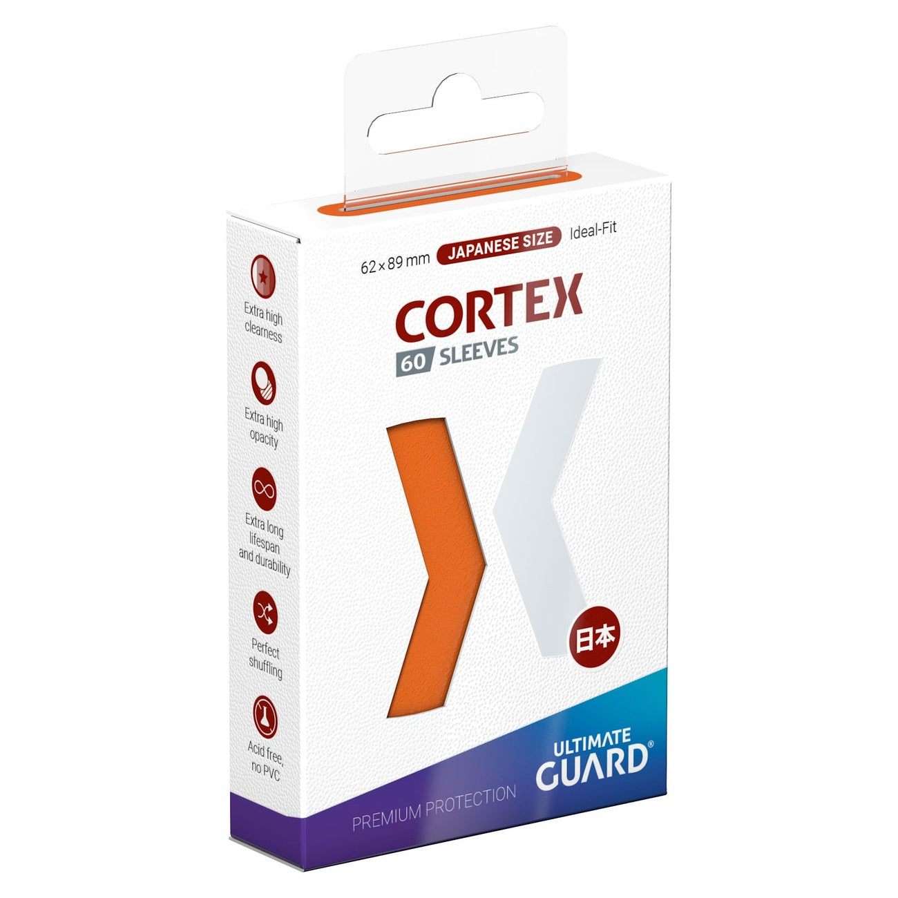 Produktbild Ultimate Guard Cortex Sleeves japansk storlek (60) - Orange