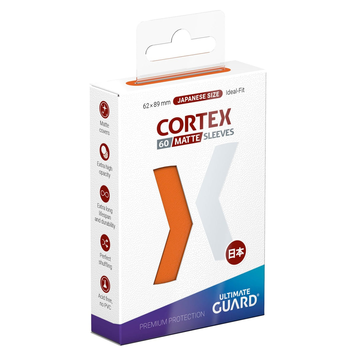 Produktbild Ultimate Guard Cortex Sleeves Mat Japansk storlek (60) - Orange