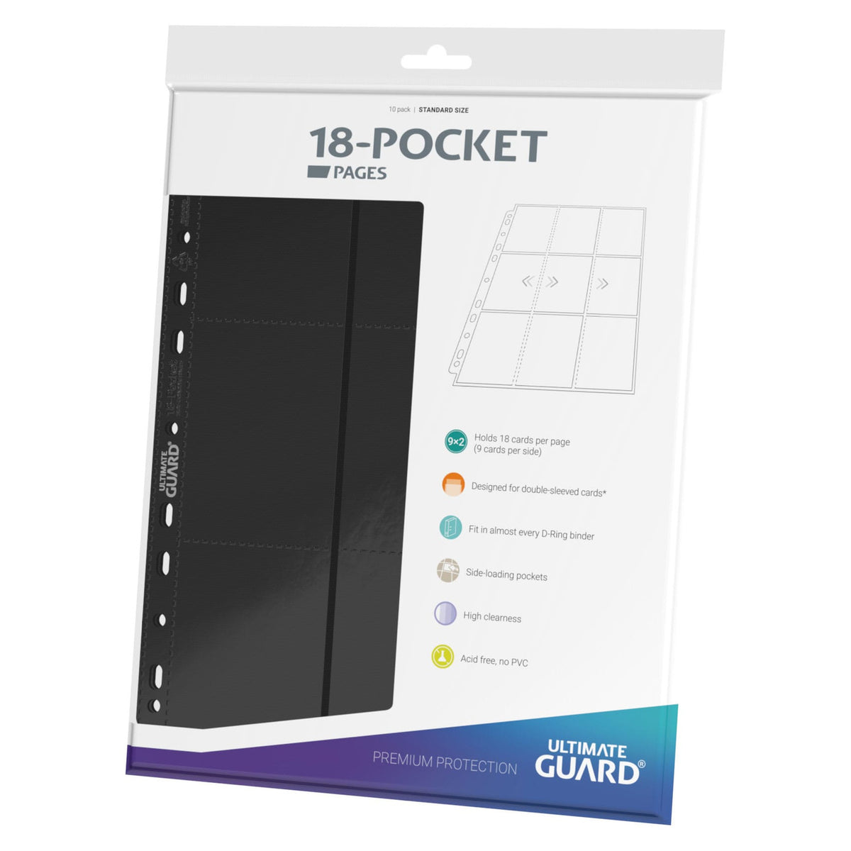 Produktbild Ultimate Guard 18-ficka-sidor Side-Loading (10) - Svart